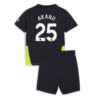 Echipament fotbal Manchester City Manuel Akanji #25 Tricou Deplasare 2024-25 pentru copii maneca scurta (+ Pantaloni scurti)